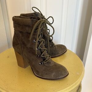 Women's Brown Lace-Up Ankle Boots